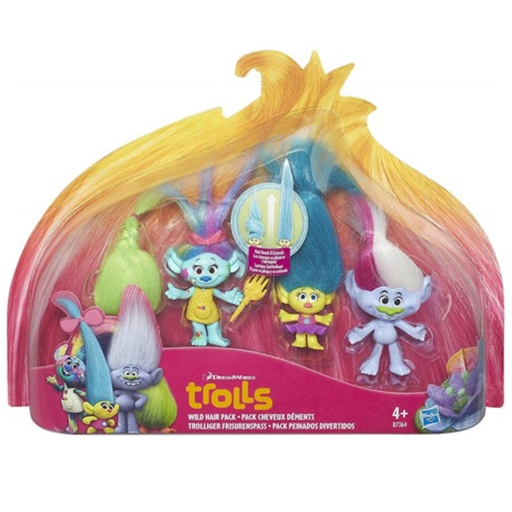 NEW Trolls B7364EL3 Wild Hair Pack Figure Kids Toys Collection NEW